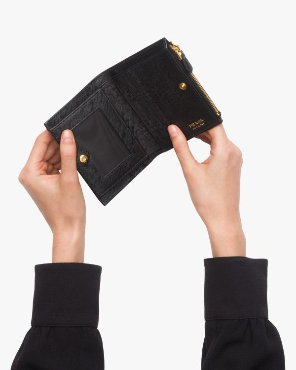Black Small Saffiano Leather Wallet - Image 3