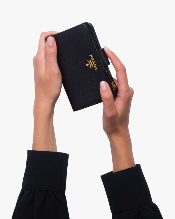 Black Small Saffiano Leather Wallet - Image 3