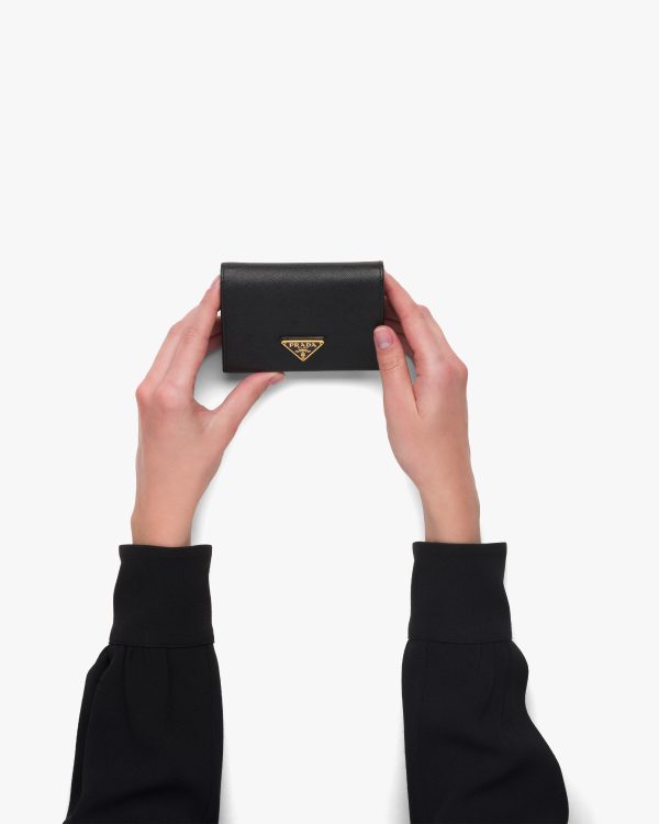 Black Small Saffiano Leather Wallet - Image 3