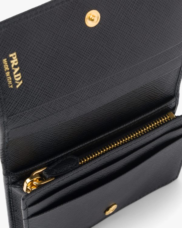 Black Small Saffiano Leather Wallet - Image 6