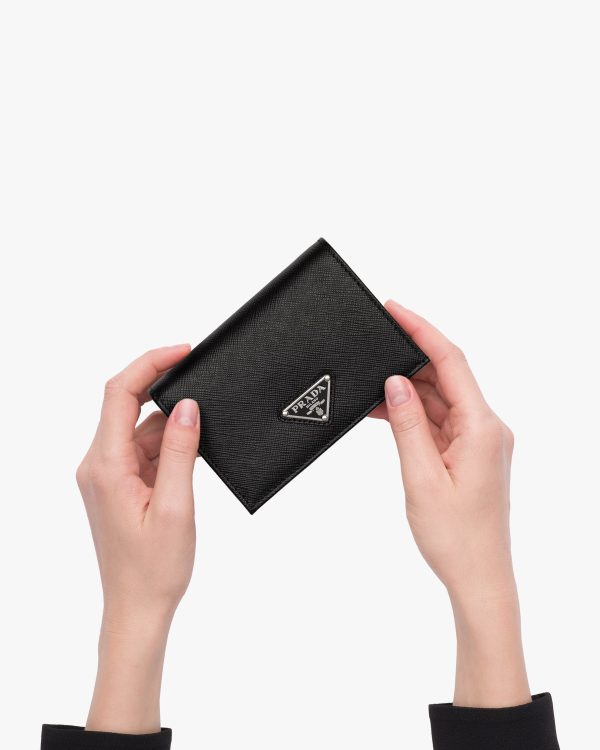Black Small Saffiano Leather Wallet - Image 3
