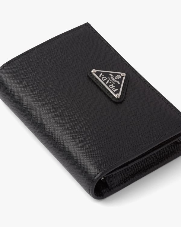 Black Small Saffiano Leather Wallet - Image 6