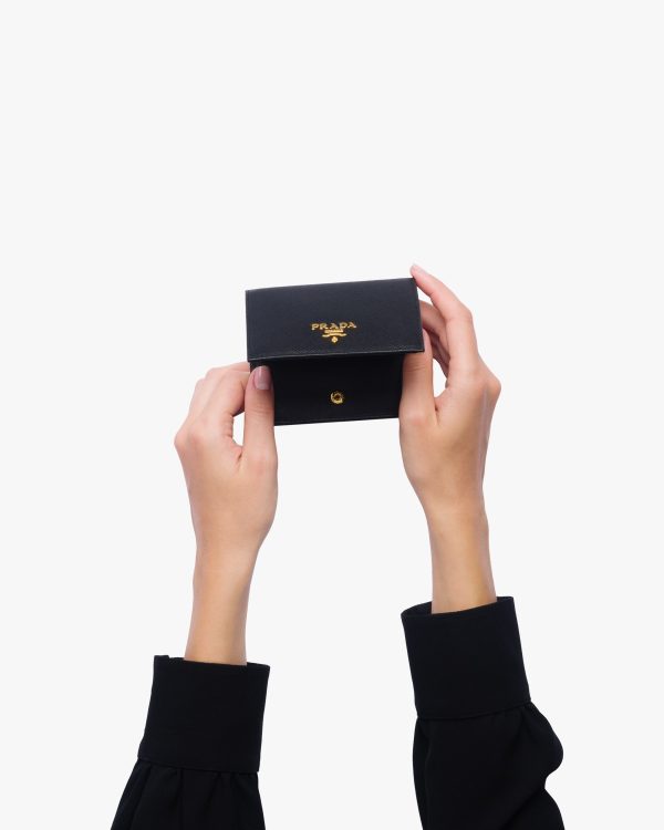 Black Small Saffiano Leather Wallet - Image 3