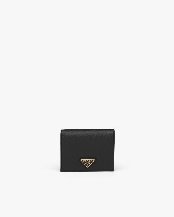 Black Small Saffiano Leather Wallet