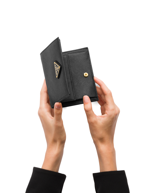 Black Small Saffiano Leather Wallet - Image 3