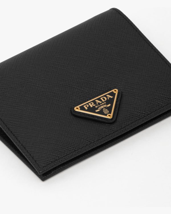 Black Small Saffiano Leather Wallet - Image 6