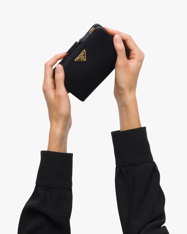 Black Small Saffiano Leather Wallet - Image 3