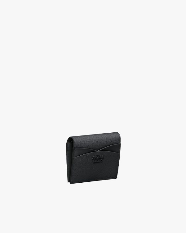 Black Small Saffiano and leather wallet - Image 3