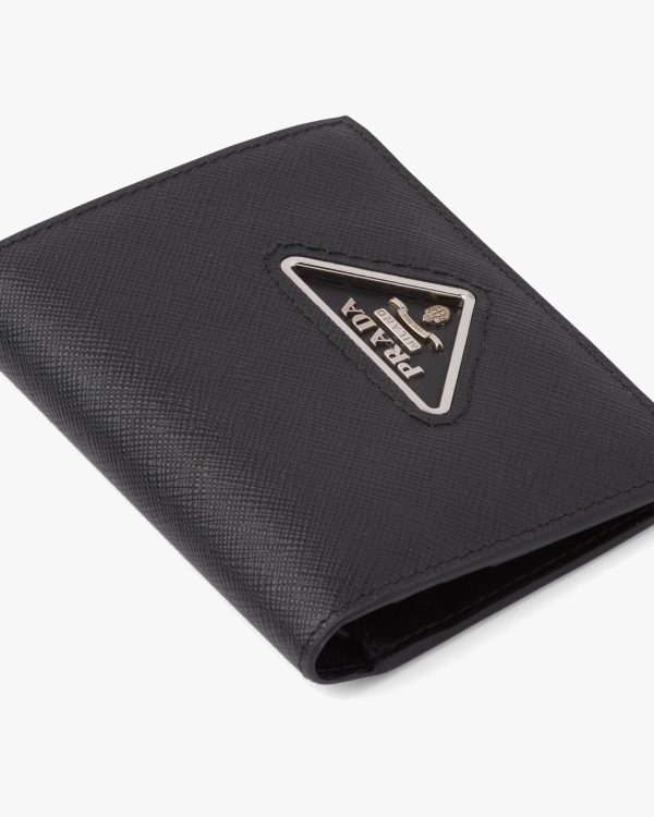 Black Small Saffiano and leather wallet - Image 2