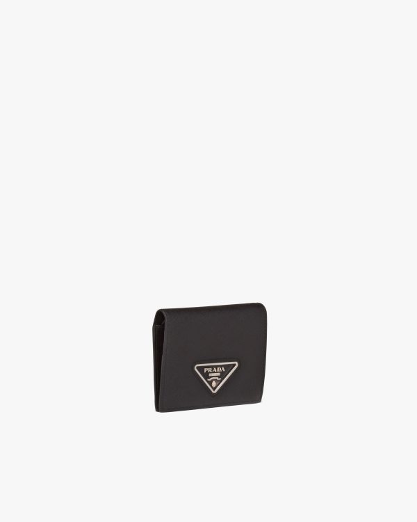 Black Small Saffiano and leather wallet - Image 3