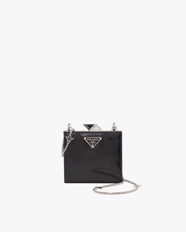 Black Small brushed leather wallet