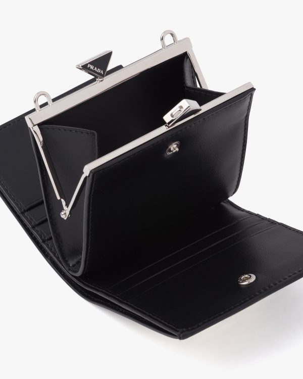 Black Small brushed leather wallet - Image 2