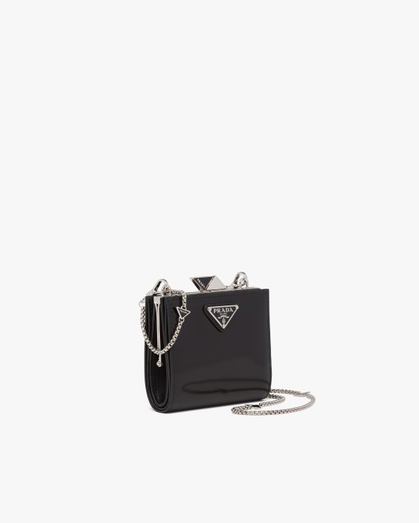 Black Small brushed leather wallet - Image 4