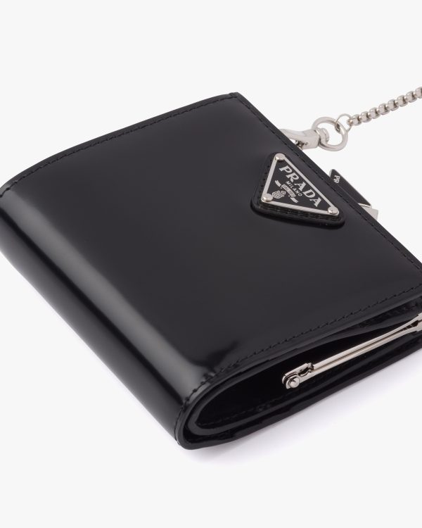 Black Small brushed leather wallet - Image 6