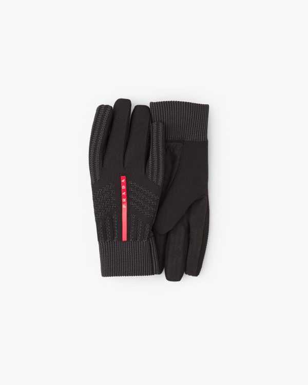 Black Windproof knit gloves