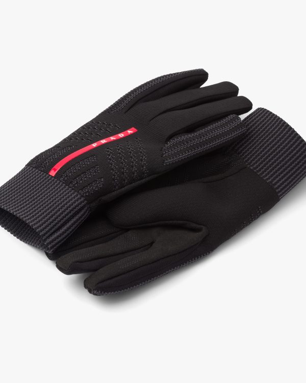 Black Windproof knit gloves - Image 3