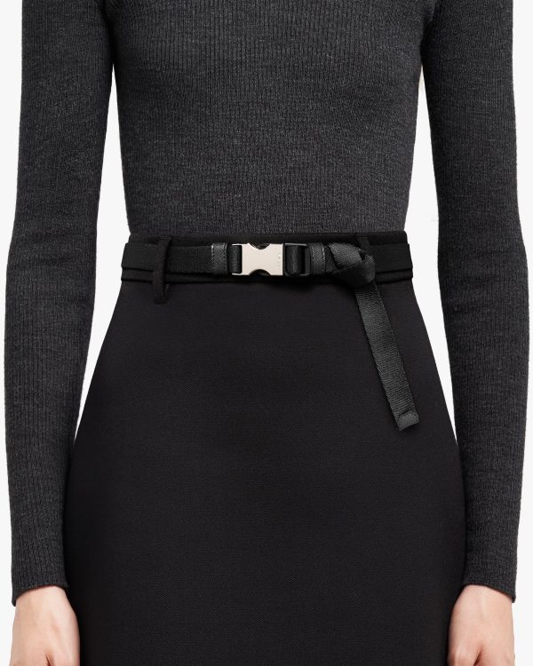 Black Woven Nylon Belt - Image 2