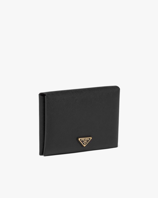Black/fiery Red Small Saffiano leather document holder - Image 3