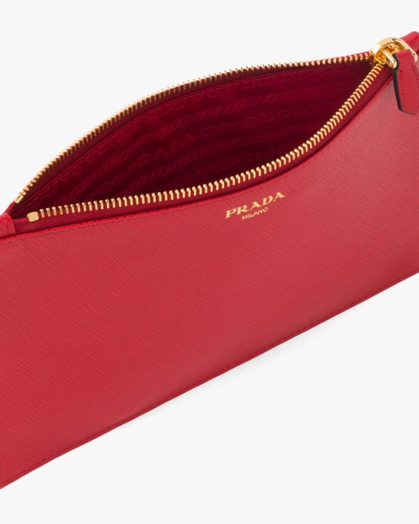 Black/fiery Red Small Saffiano leather document holder - Image 5