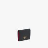 Black/hibiscus Small Saffiano Leather Wallet - Image 4