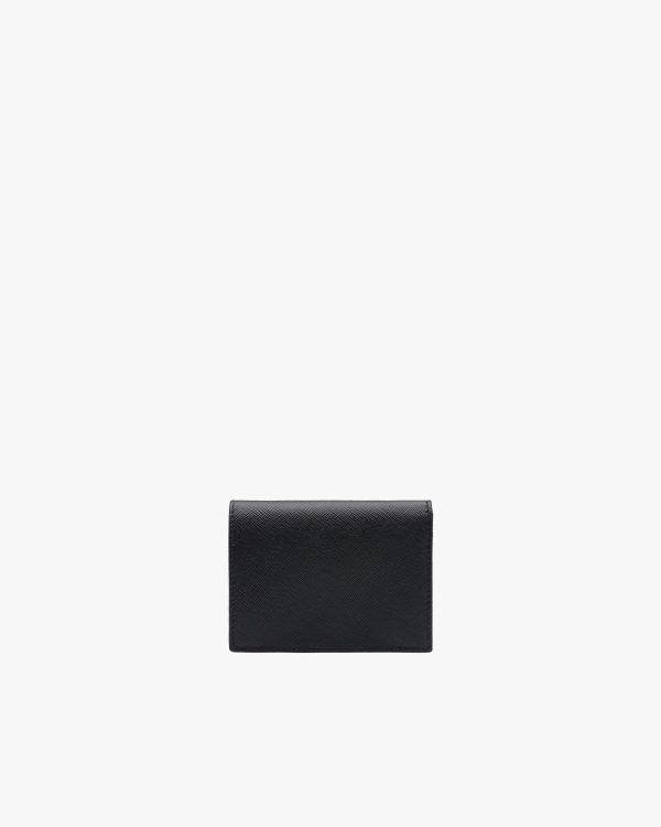 Black/hibiscus Small Saffiano Leather Wallet - Image 5