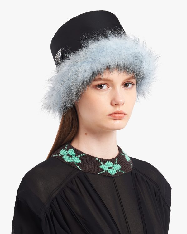 Black/light Grey Re-Nylon bucket hat - Image 2