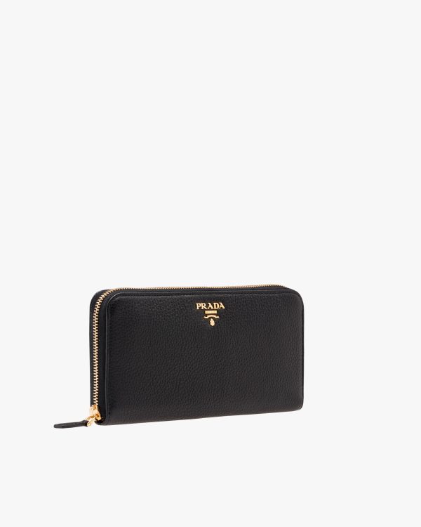 Black/powder Pink Large Leather Wallet - Image 4