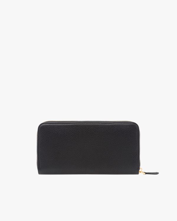 Black/powder Pink Large Leather Wallet - Image 5