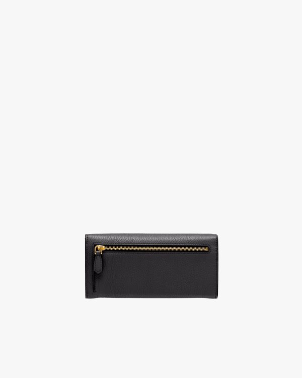 Black/powder Pink Large Leather Wallet - Image 5