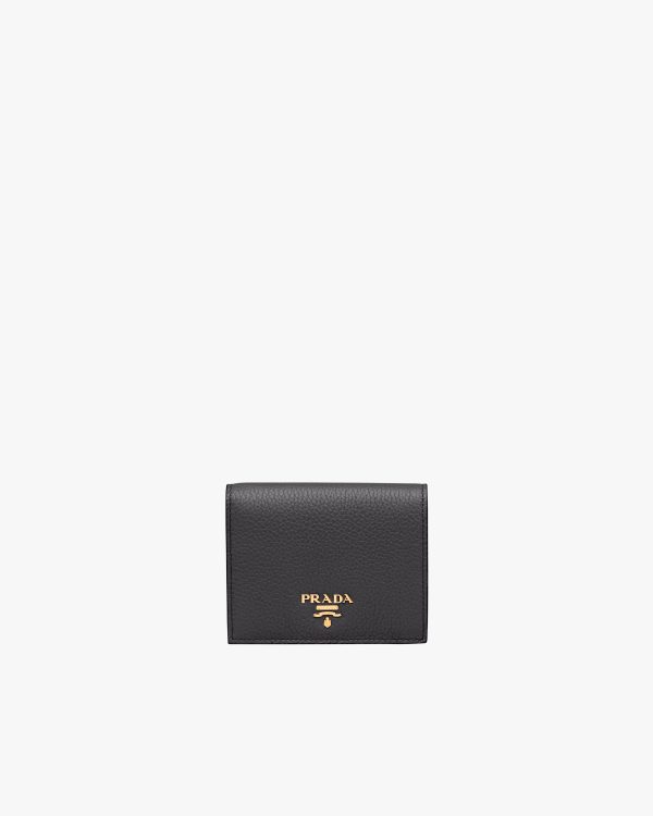 Black/powder Pink Small Leather Wallet