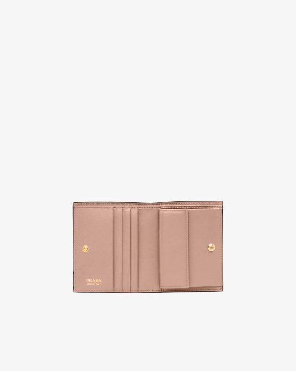 Black/powder Pink Small Leather Wallet - Image 2
