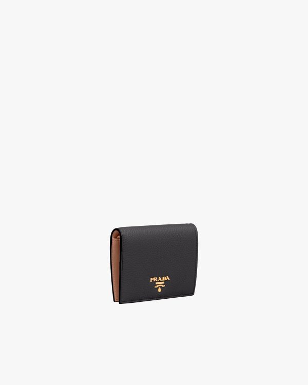 Black/powder Pink Small Leather Wallet - Image 4