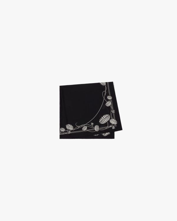 Black/white Printed gauze scarf