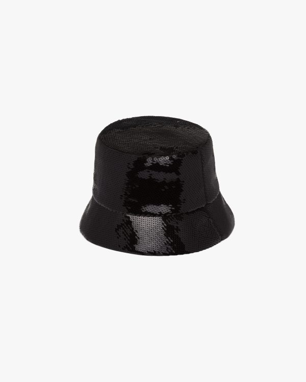 Black/white Sequin bucket hat - Image 2