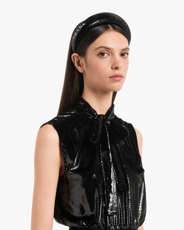 Black/white Sequin headband - Image 2