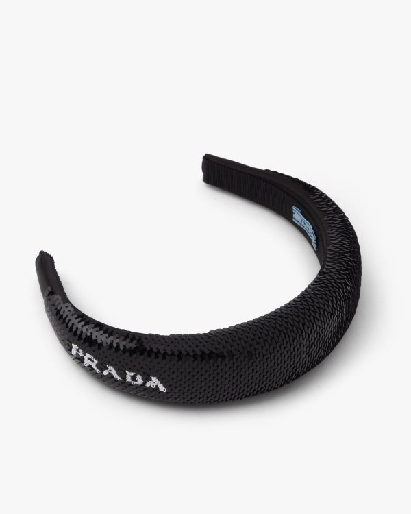Black/white Sequin headband - Image 3