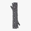 Black/white Superfine wool jacquard gloves