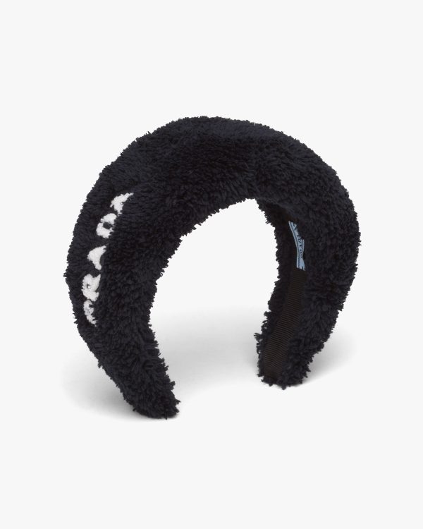 Black/white Terrycloth headband