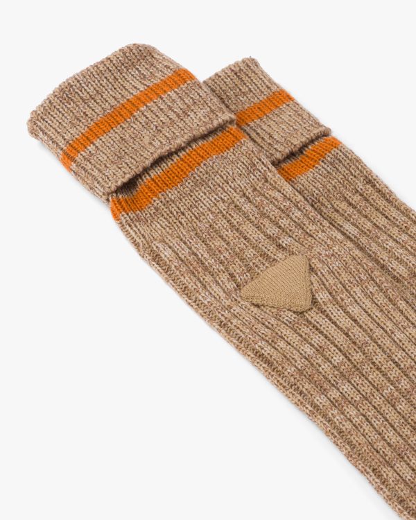 Camel Brown Wool socks - Image 3