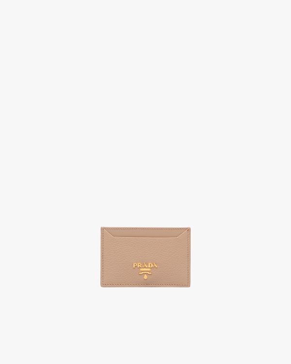Cameo Beige Leather Card Holder