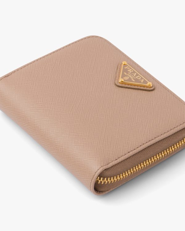 Cameo Beige Small Saffiano leather wallet - Image 2