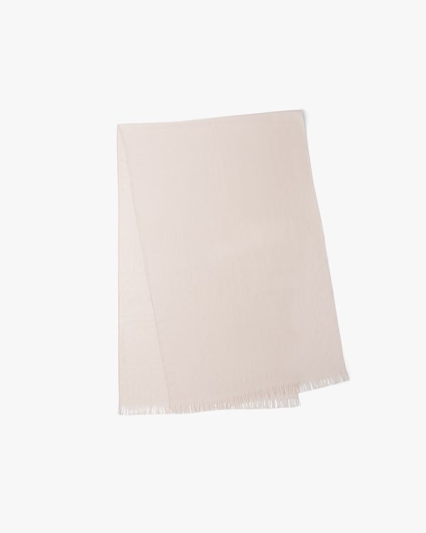 Chalk White Jacquard cashmere scarf
