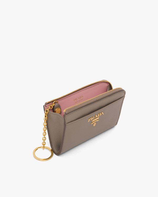 Clay Gray/peach Leather Keychain - Image 4
