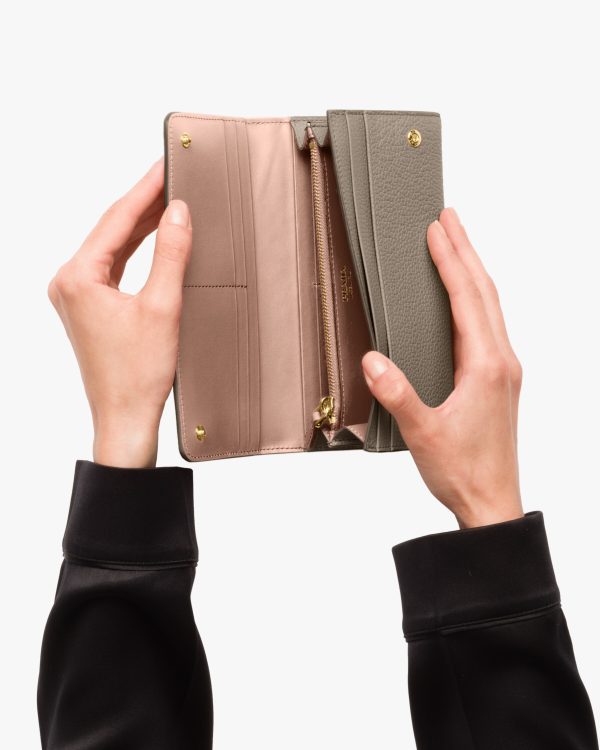 Clay/powder Large Leather Wallet - Image 3
