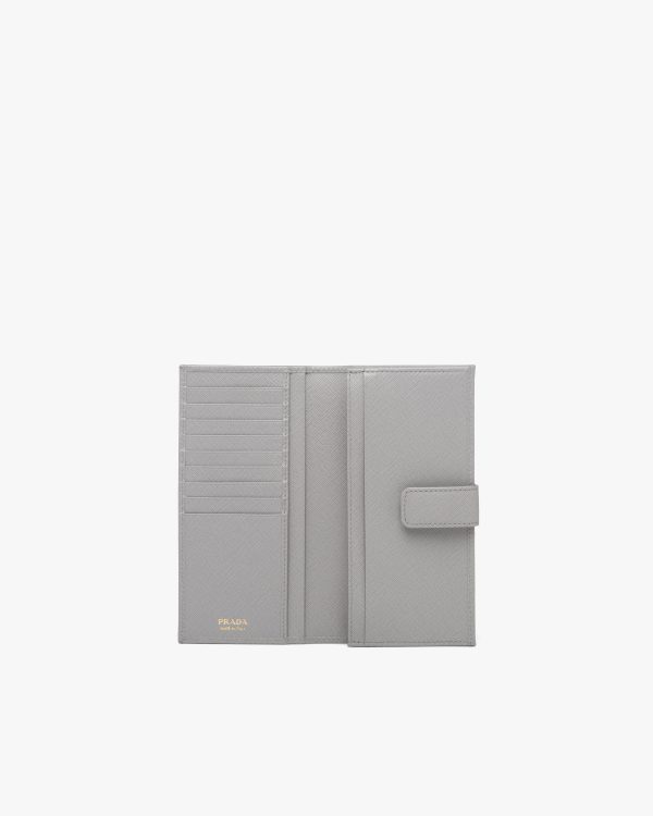 Cloudy Gray Large Saffiano leather wallet - Image 2