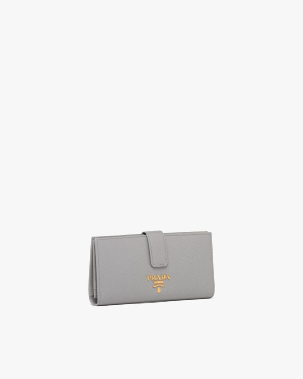 Cloudy Gray Large Saffiano leather wallet - Image 4