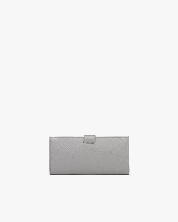 Cloudy Gray Large Saffiano leather wallet - Image 5