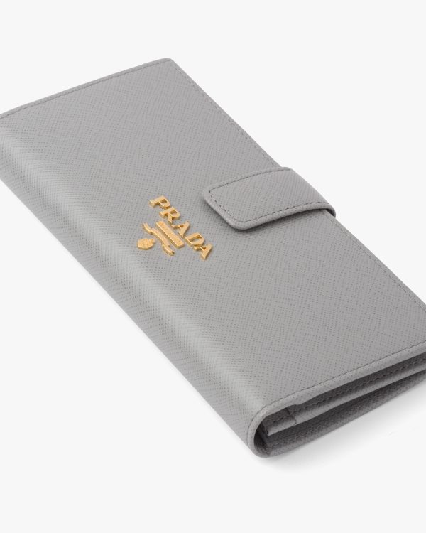 Cloudy Gray Large Saffiano leather wallet - Image 6
