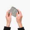 Cloudy Gray Small Saffiano leather wallet - Image 3