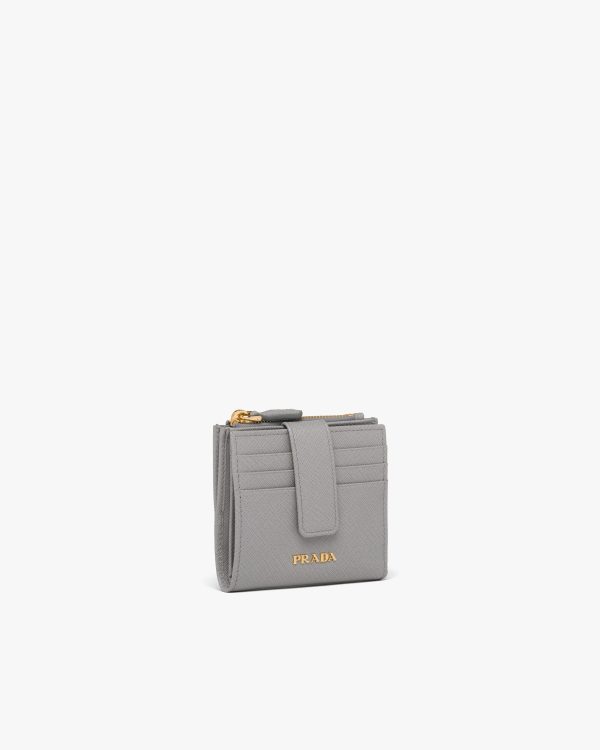 Cloudy Gray Small Saffiano leather wallet - Image 4